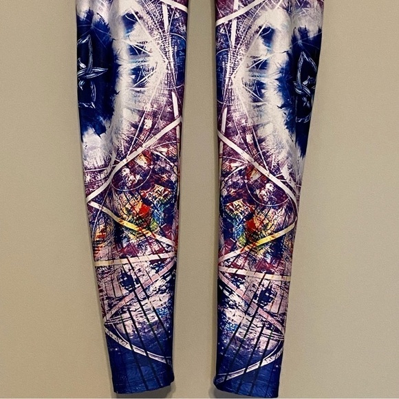 Sadhana Colorful Geometric Full Length Yoga Leggings, size Small/Medium - Picture 3 of 12
